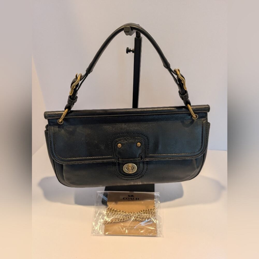 Coach Black Leather Shoulder Bag